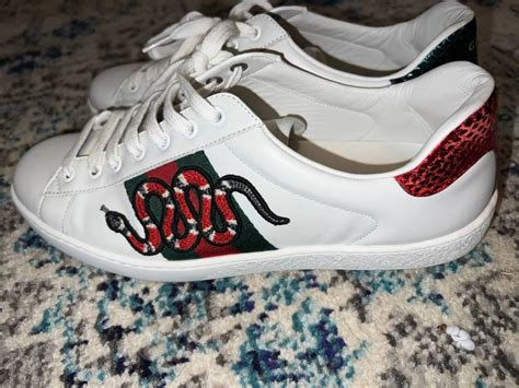 cheap gucci embroided aces snakes